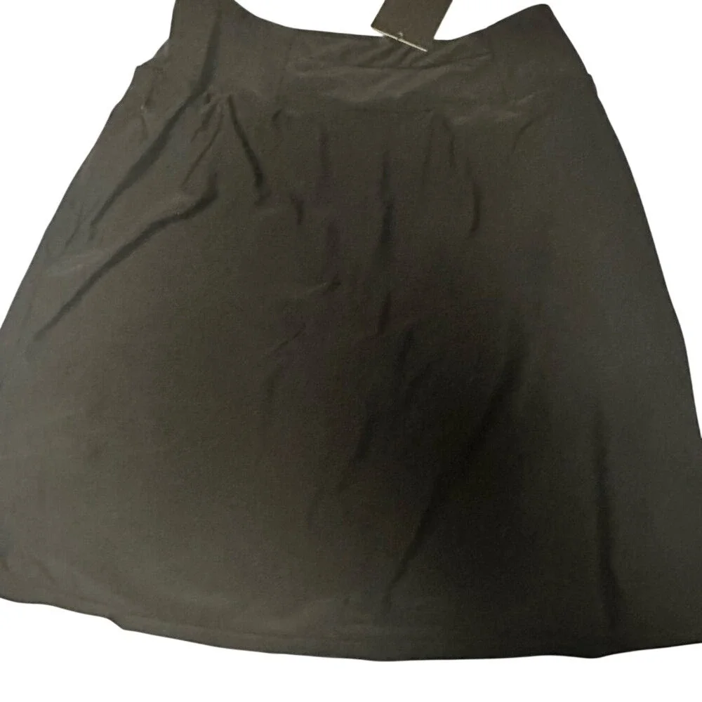 Pinup Fashion Womens Black Athletic Skort Active Skirt with Pockets‎ NWT